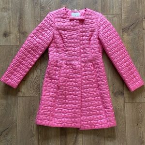 Bright Pink Kate Spade Quilted Coat Size Small